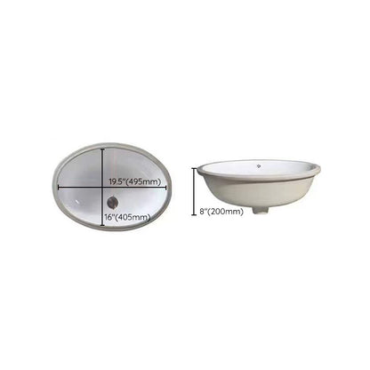 Modern Drop-In Oval Bathroom Sink with Faucet