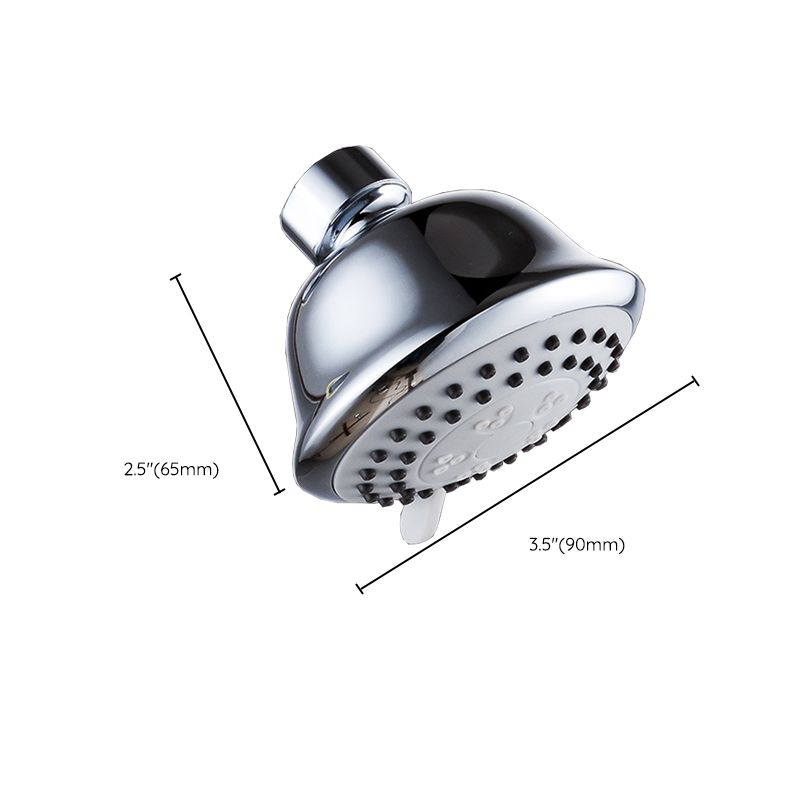 Silver Stainless Steel Wall Mount Round Shower Head