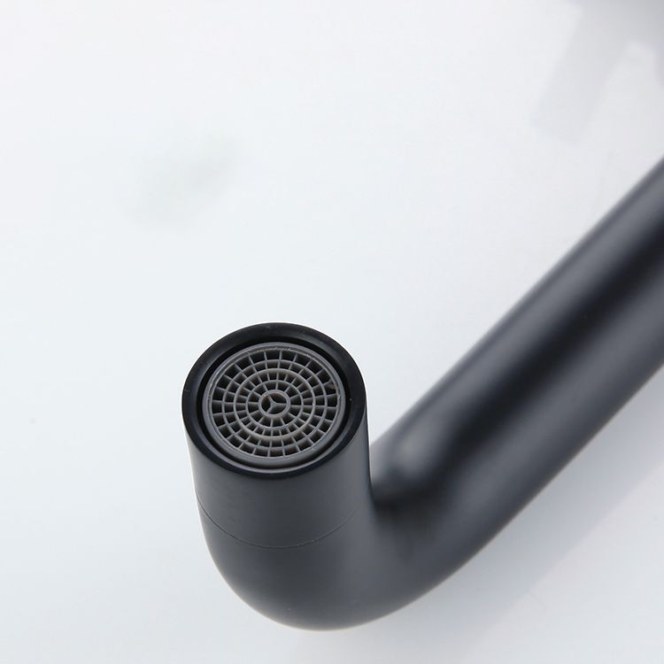 Contemporary Mount Bathroom Faucet Lever Handle