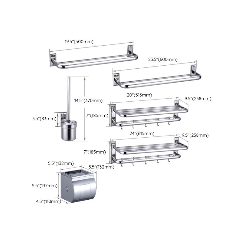 Luxurious Chrome Bathroom Accessories Set