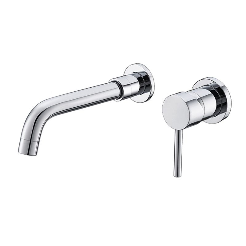 Contemporary 2-Handle Wall Mounted Basin Faucet