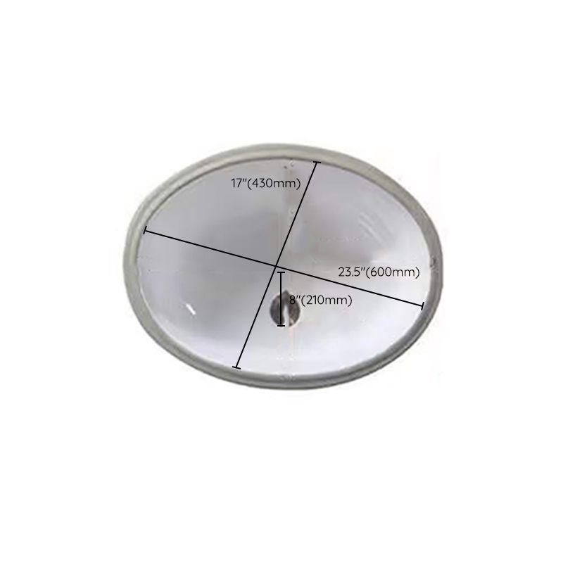 Modern Drop-In Oval Bathroom Sink with Faucet