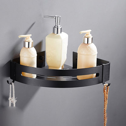 Sleek Black Bathroom Accessory Kit, 3 Piece Set
