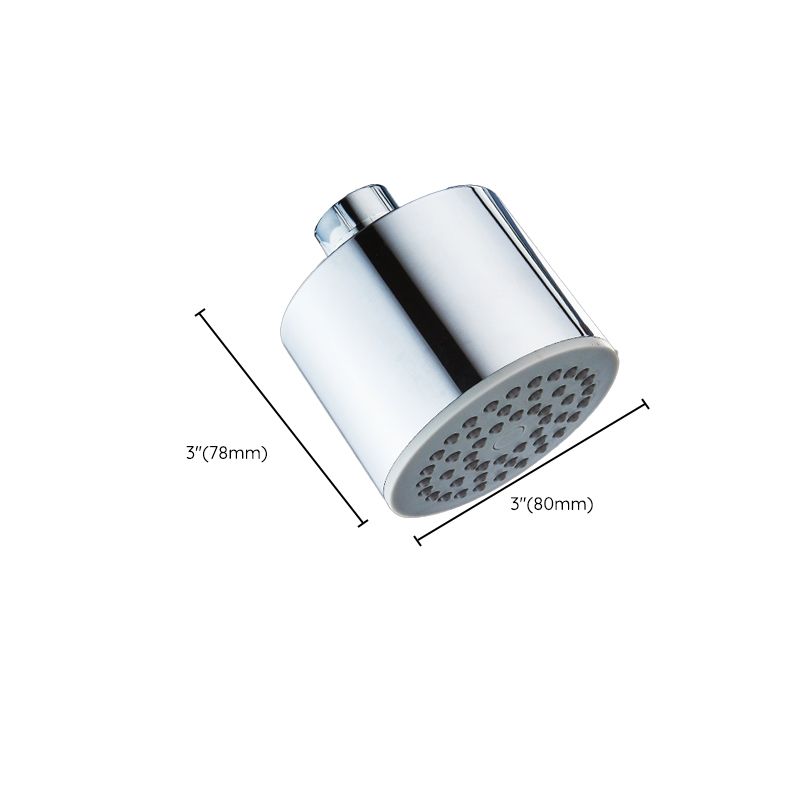 Silver Stainless Steel Wall Mount Round Shower Head