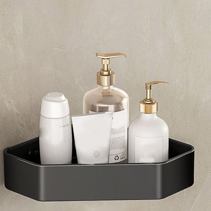 Modern Black Bathroom Storage Shelf Set