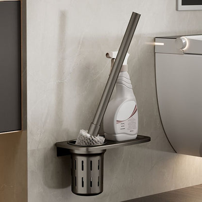 Stylish Chrome Bathroom Shelf Towel Rack Set