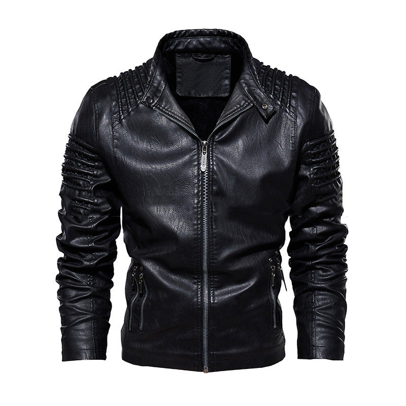 Classic Men's Faux Leather Biker Jacket