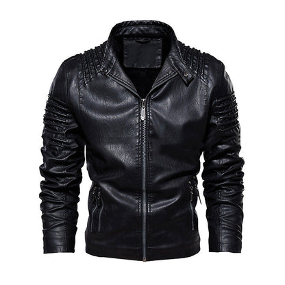 Classic Men's Faux Leather Biker Jacket
