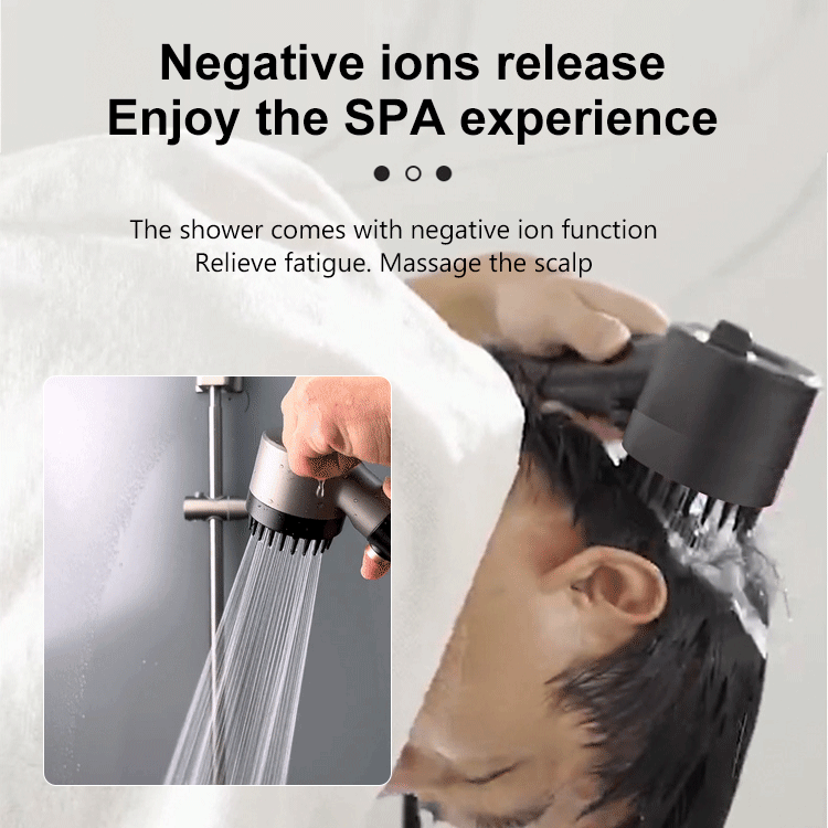 Relaxing 4-in-1 Shower Head for Soft Skin