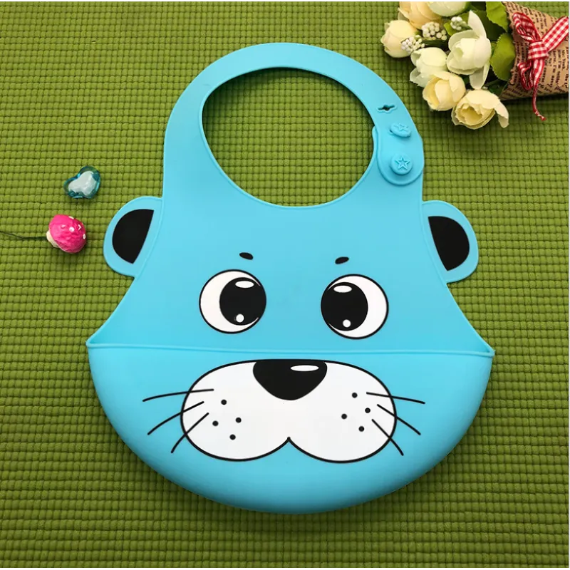 Adorable Infant Drool Bibs - Fun Animal Silicone Bib Set - Luxicro