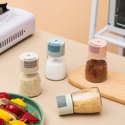 Small Clear Glass Spice Container for Kitchen