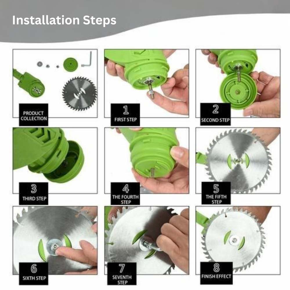 Cordless Garden Trimmer with Variable Cutting Height
