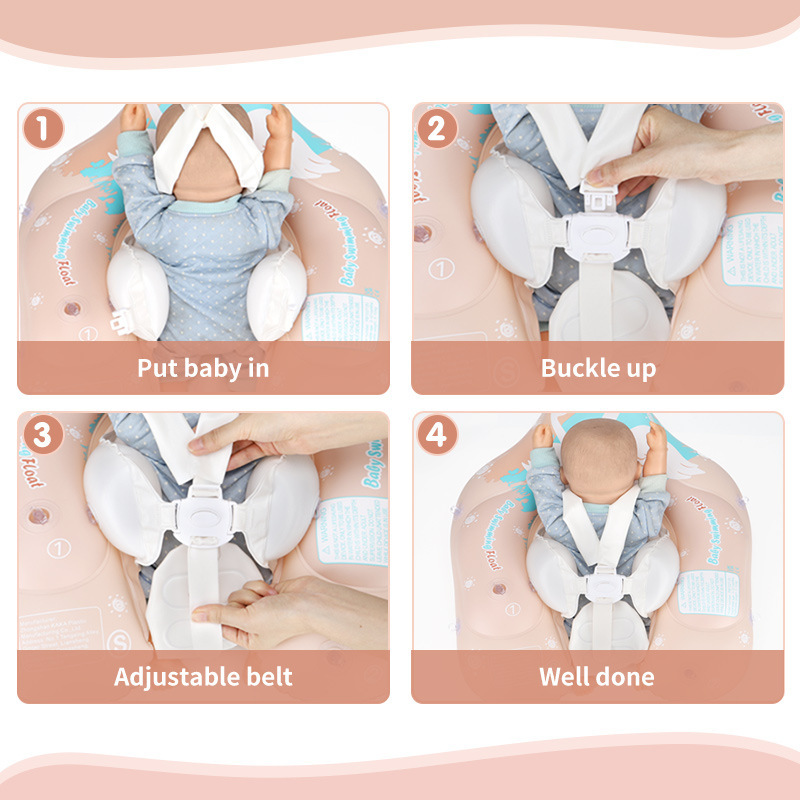 Baby Pool Float with Sun Shade - Inflatable Swim Helper