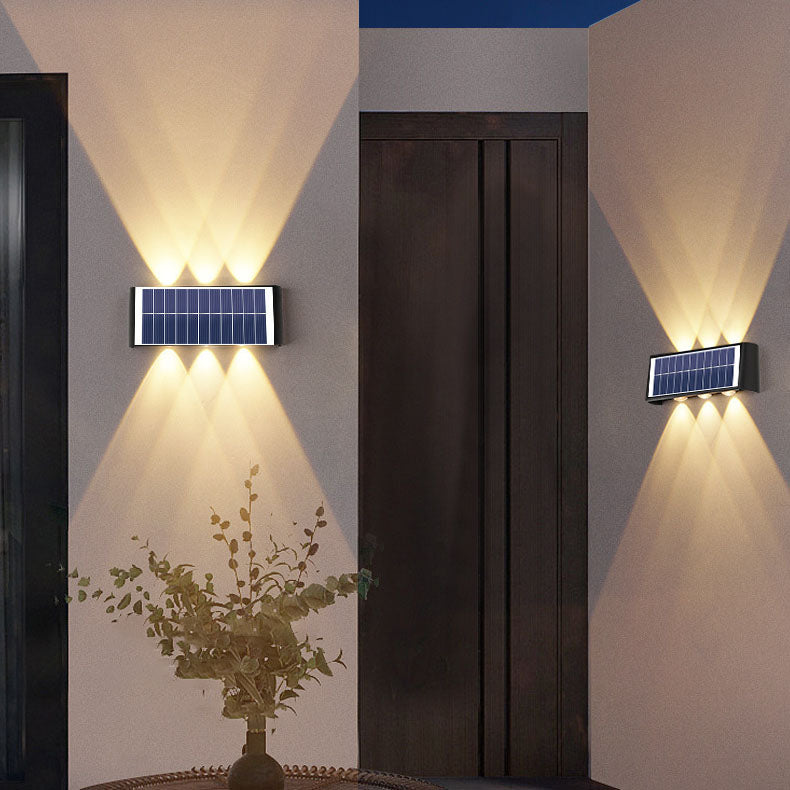 Outdoor Solar LED Wall Light Waterproof Rectangular Lamp