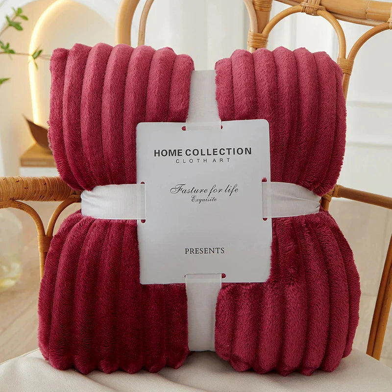 Cozy Colorful Fuzzy Blanket Throw