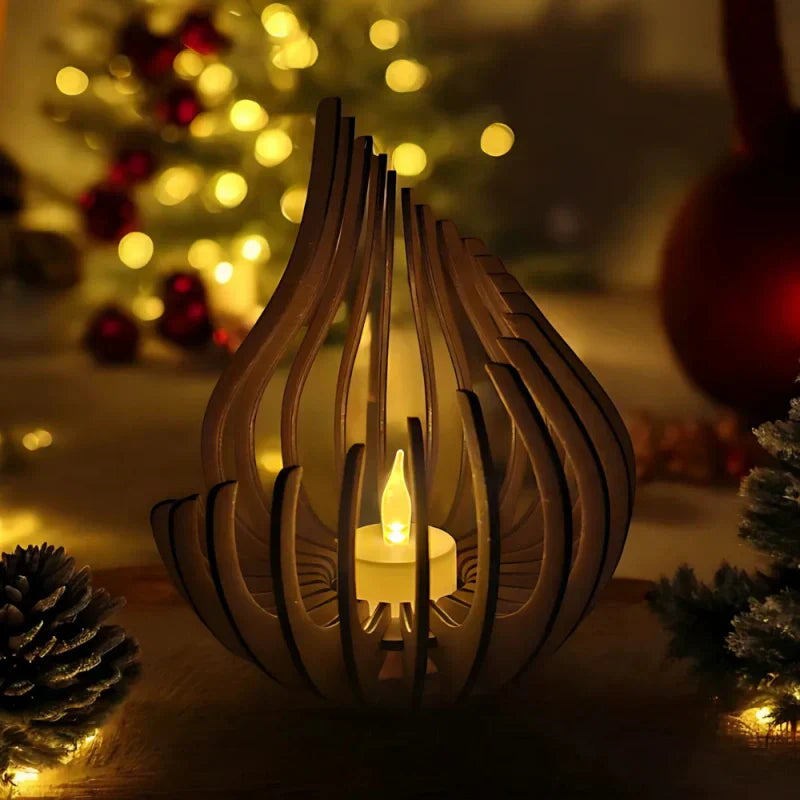 Clear Glass Candle Holder