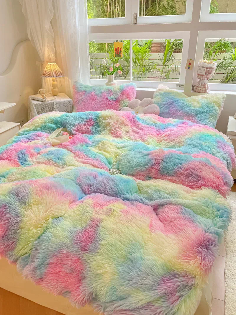 Cozy Fleece Bedding Duvet Cover Set