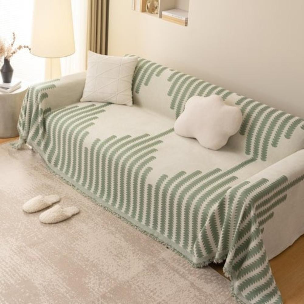 Stylish Black White Fern Couch Cover