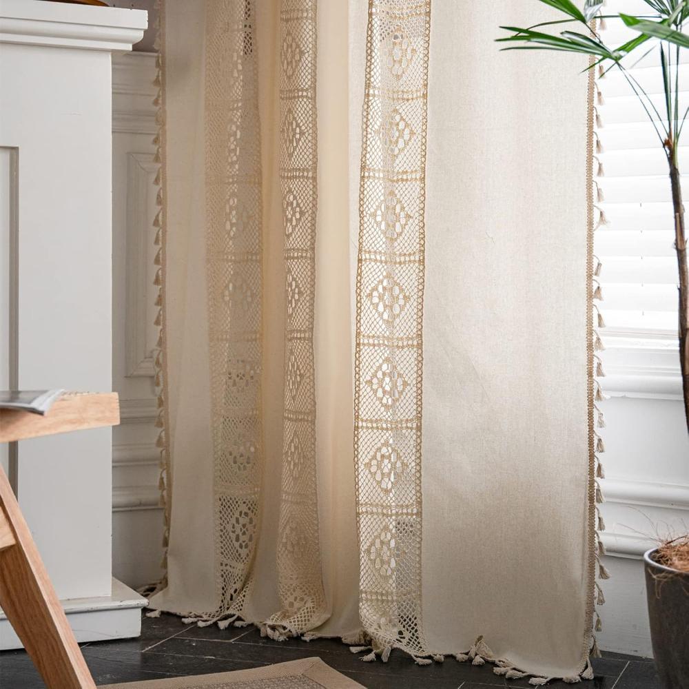 Rustic Natural Fabric Drapes - Luxicro