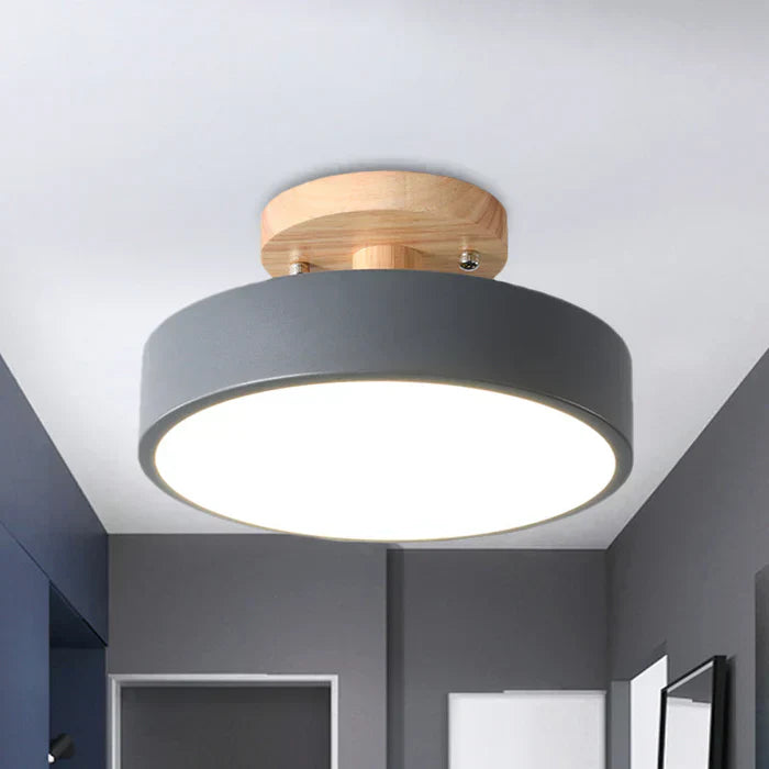 Contemporary Wood LED Light Fixture