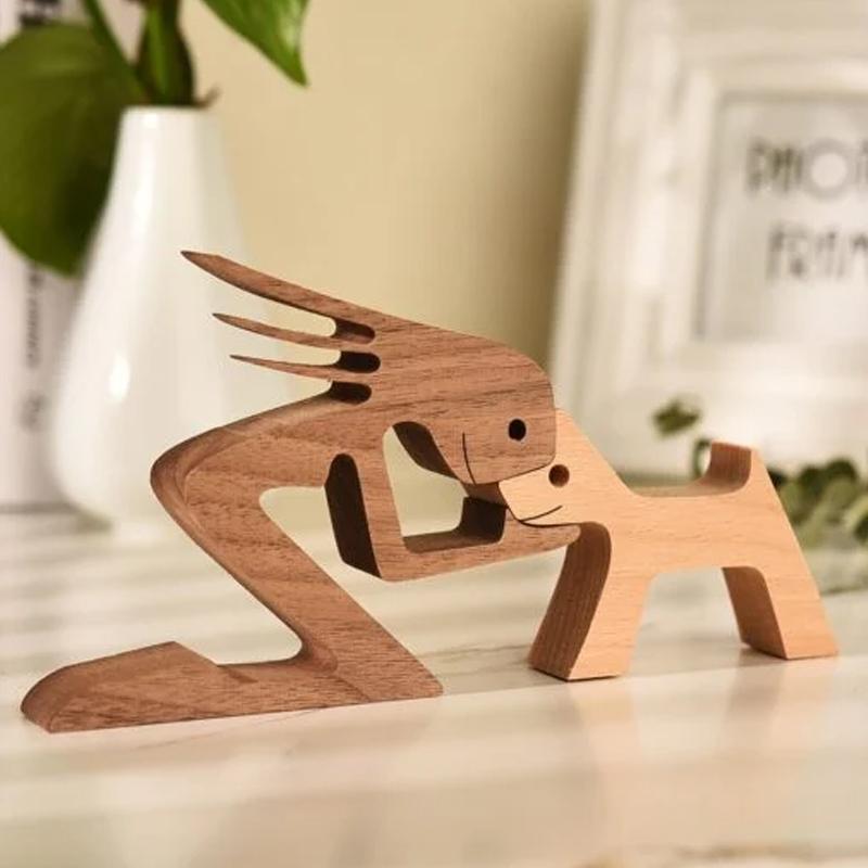 Handcrafted Wooden Animal Figurine Table Decor