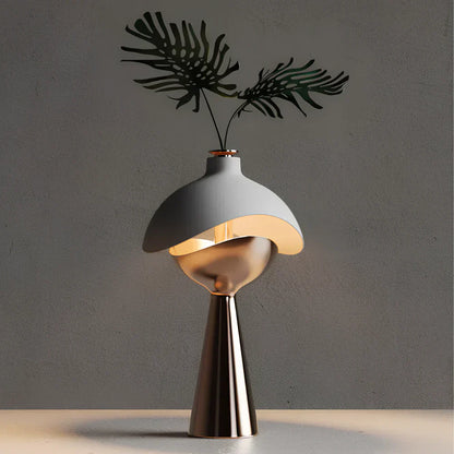 Elegant Circular Glass Desk Lamp