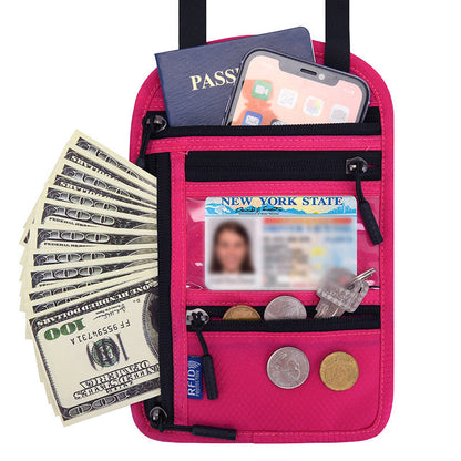 Secure Travel Wallet with RFID Passport Protector