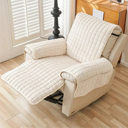 Plush Patterned Couch Cover
