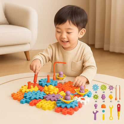 Colorful Kids Building Blocks Toy Set - Luxicro