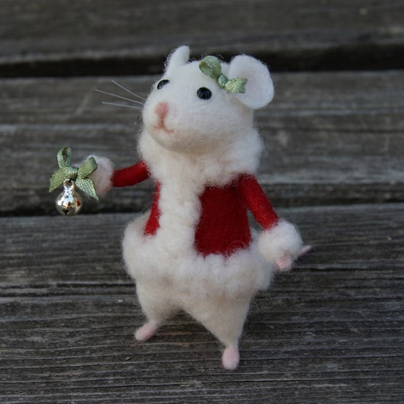 Fun Felt Holiday Mouse Ornament