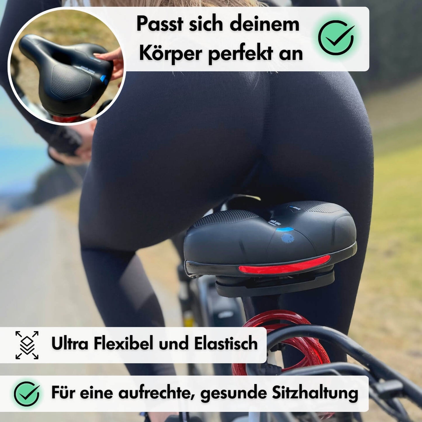 Comfortable Cloud Gel Bike Seat Cushion