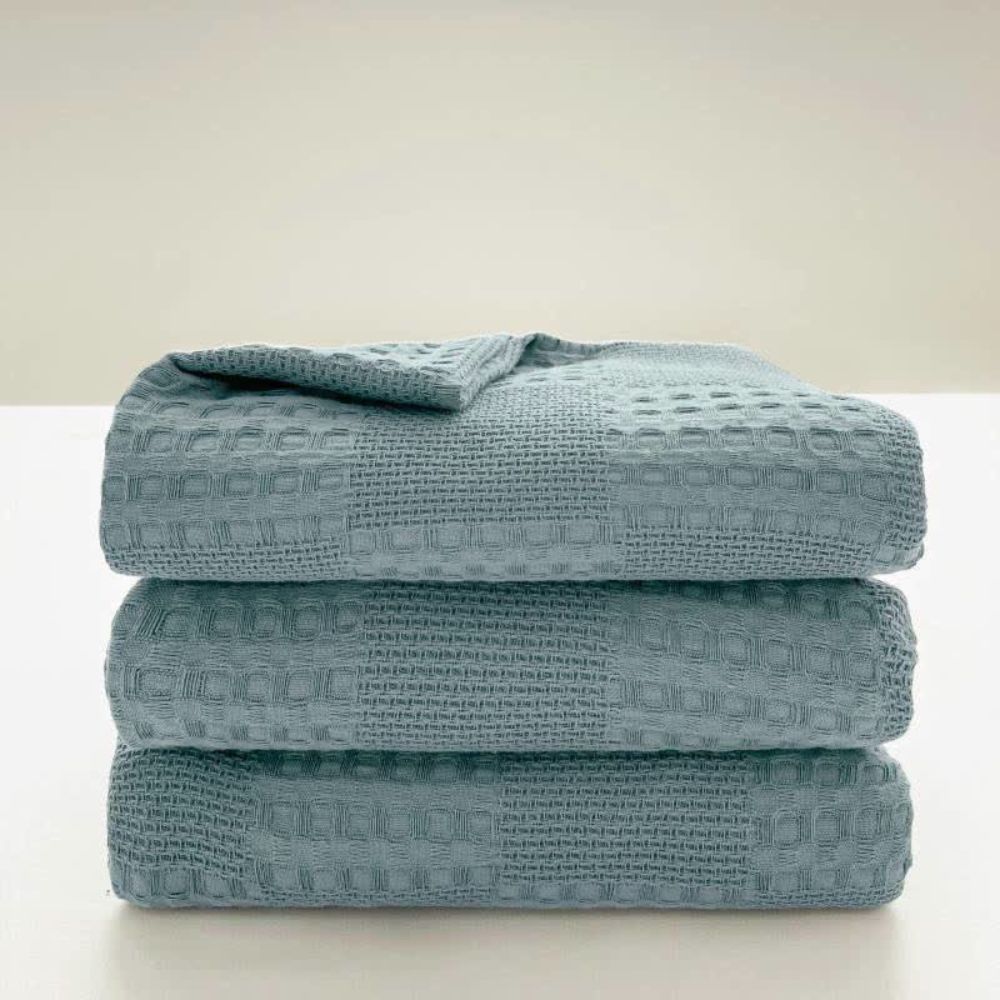 Natural Fiber Plush Throw Blanket