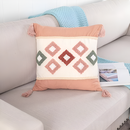 Decorative Stitched Floral Pillow Cover