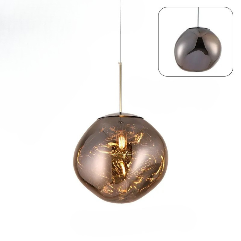 Colorful Glass Pendant Oil Lamp