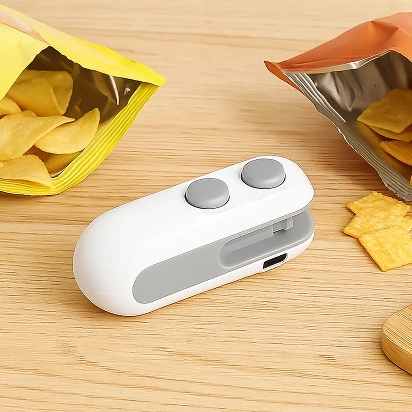 Portable Food Sealer and Cutter - Rechargeable Bag Sealer