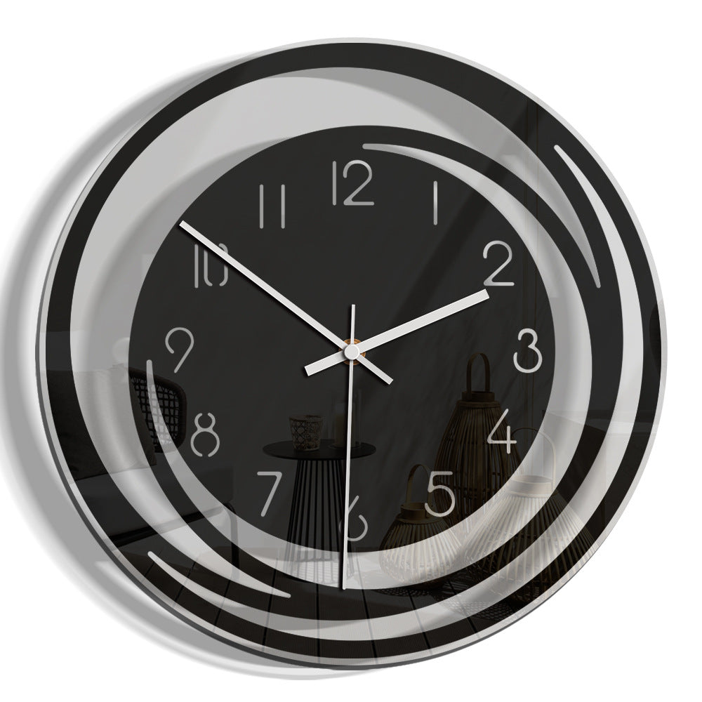Silent Round Wall Clock – Modern Acrylic Analog Timepiece - Luxicro