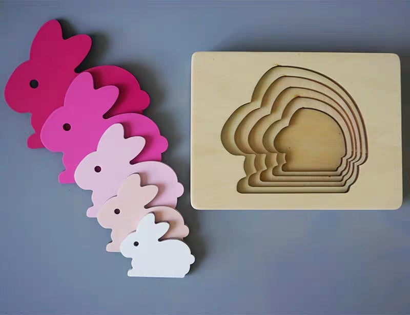 Colorful Wooden Kids Jigsaw Puzzle - Luxicro