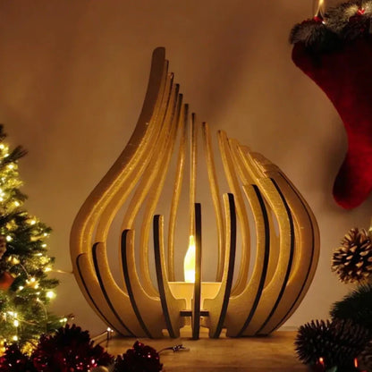 Clear Glass Candle Holder