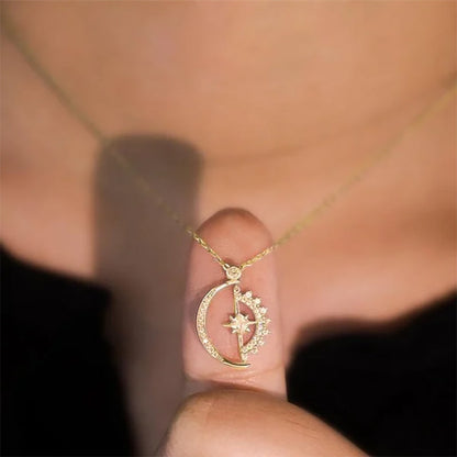 Celestial Night Sky Pendant Necklace
