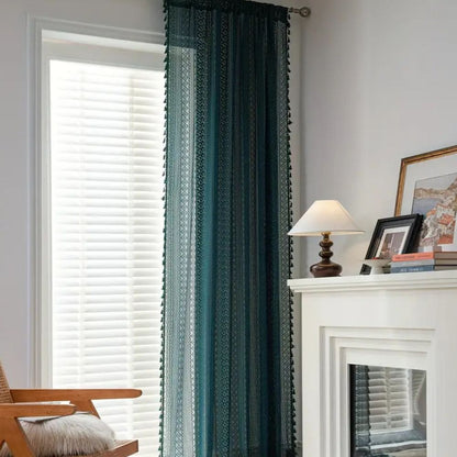 Boho Chic Fringe Window Curtain