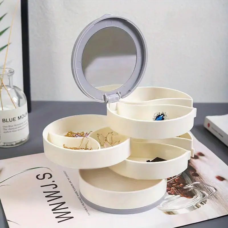 Spinning Jewelry Organizer Box for Women