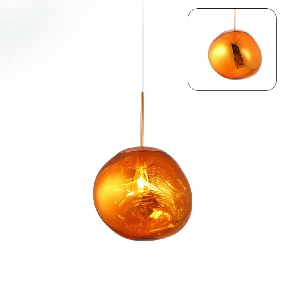 Colorful Glass Pendant Oil Lamp