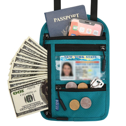 Secure Travel Wallet with RFID Passport Protector