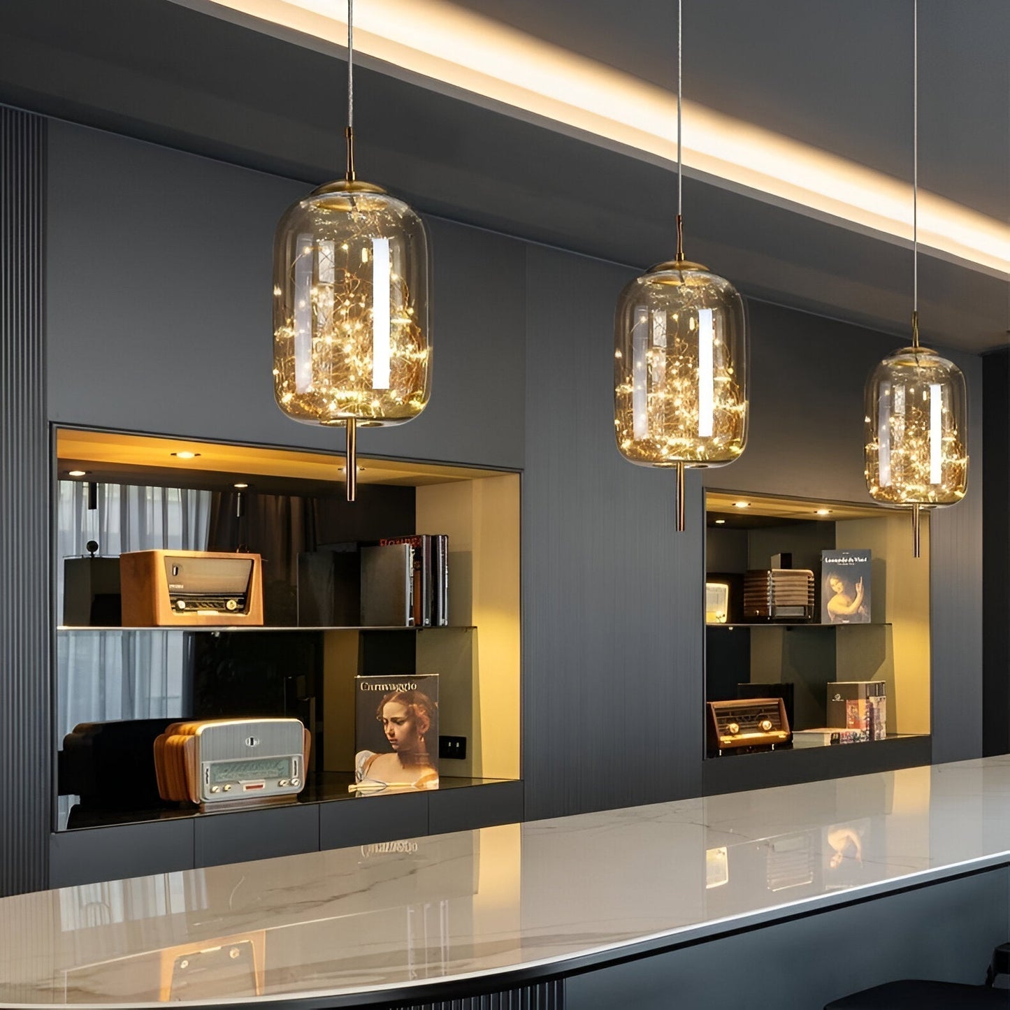 Beautiful Pendant Glass Lighting Fixture
