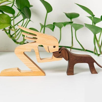 Handcrafted Wooden Animal Figurine Table Decor