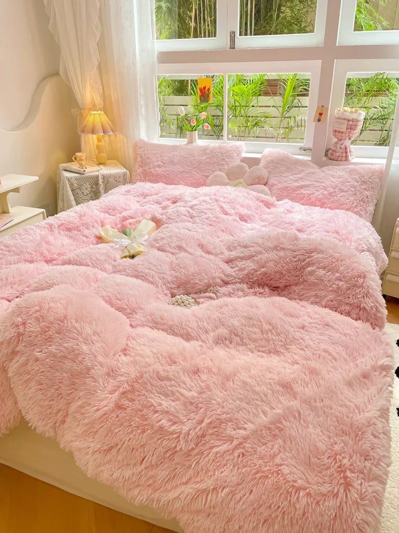 Pastel Colored Plush Duvet Cover
