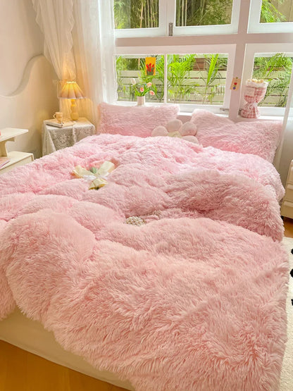 Pastel Colored Plush Duvet Cover
