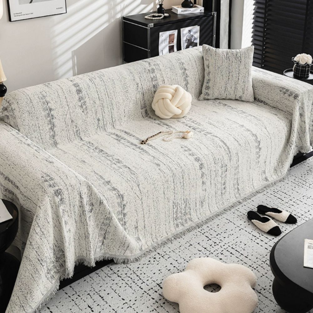 Beige Fabric Couch Protector