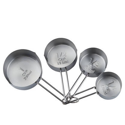Premium 4-Piece Metal Measuring Cup Set