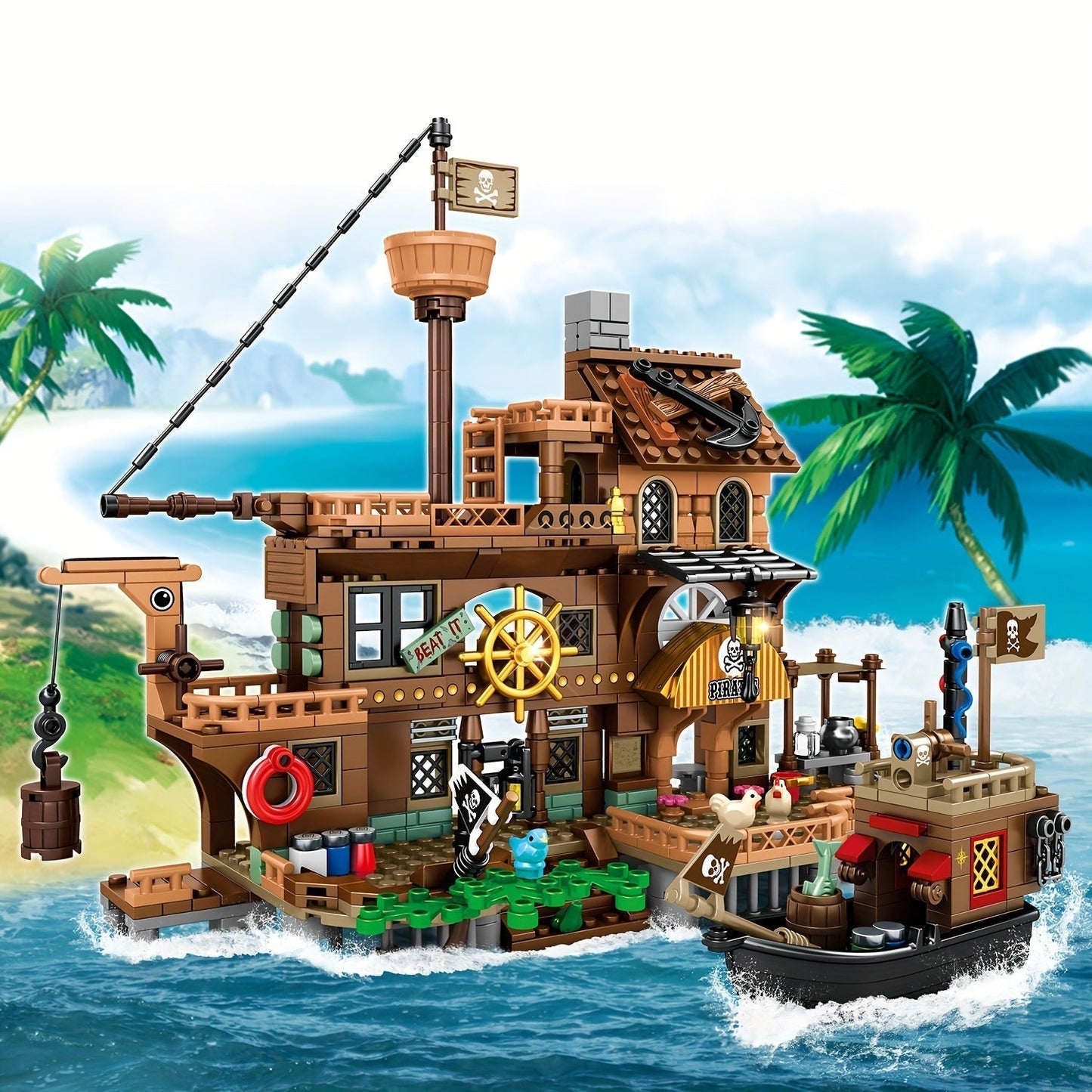 PirateQuest Castle | Kids Pirate Fort Building Playset